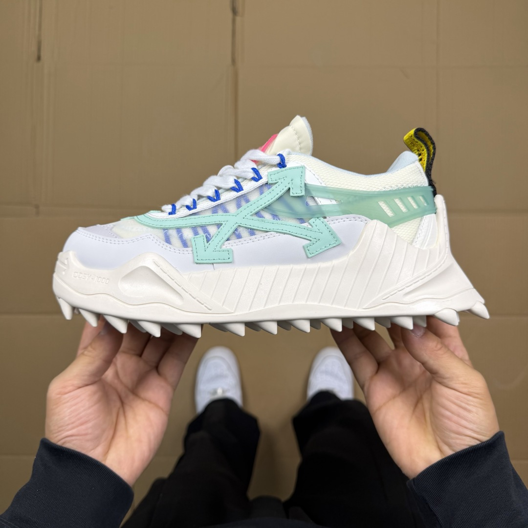 OW解构跑步鞋 OFF-WHITE ODSY -1000老爹风高端产物 原鞋购入 细节拉满 ①由全新磨具