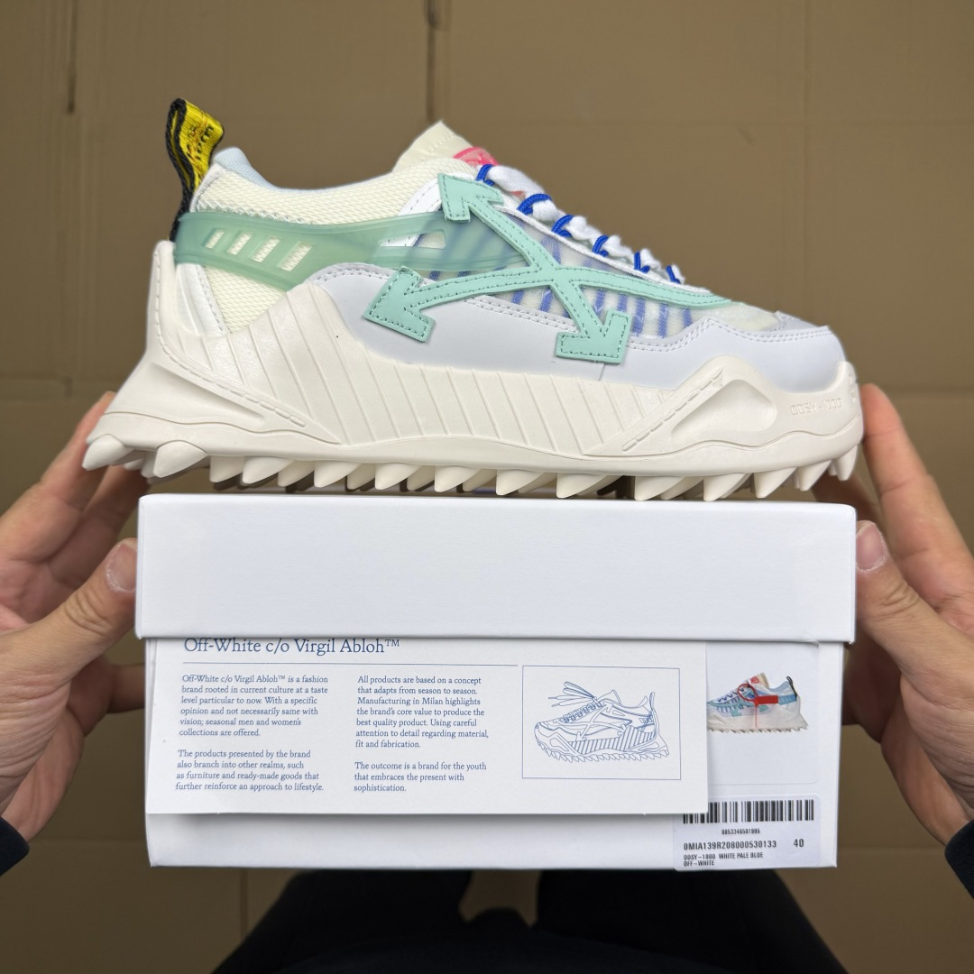 OW解构跑步鞋 OFF-WHITE ODSY -1000老爹风高端产物 原鞋购入 细节拉满 ①由全新磨具
