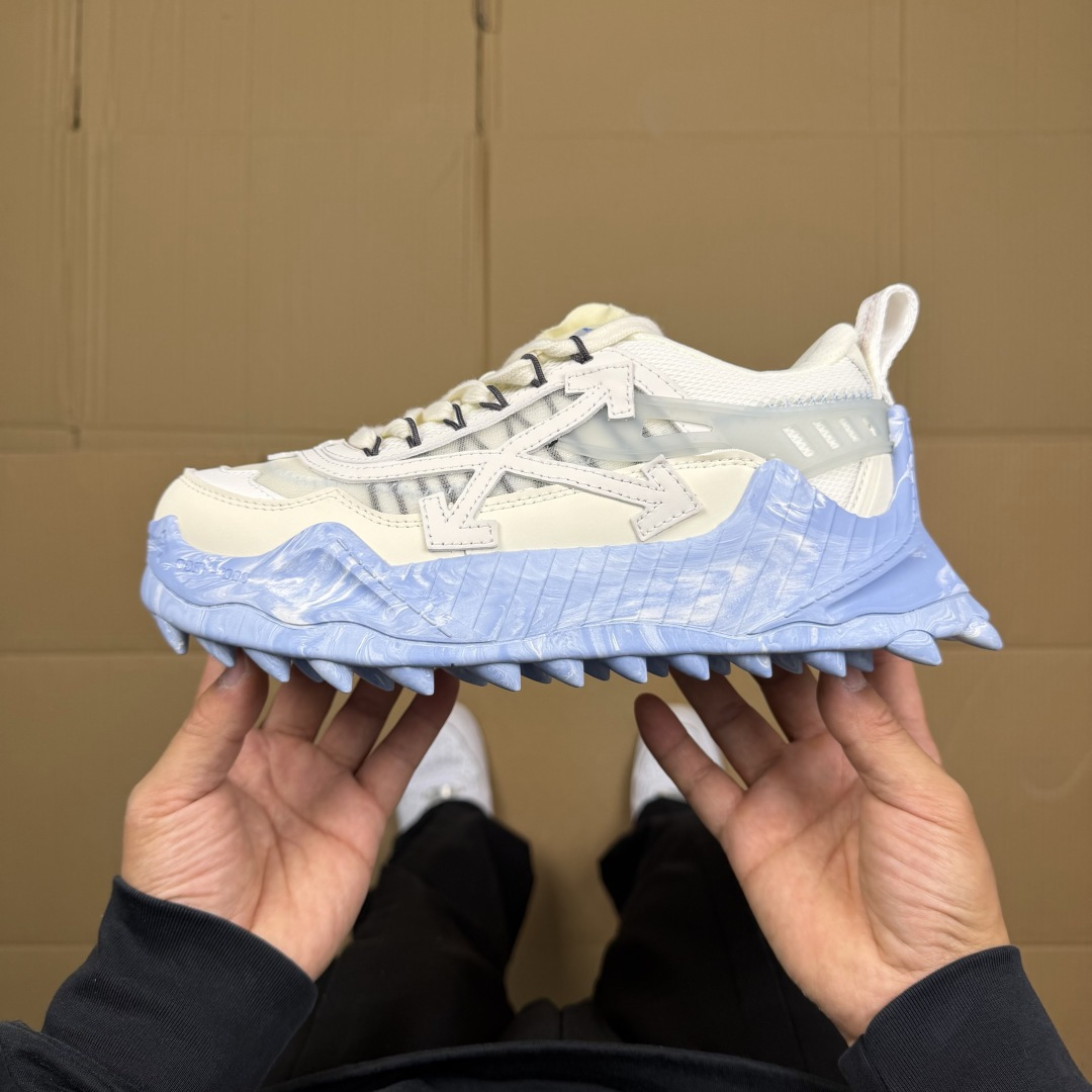 OW解构跑步鞋 OFF-WHITE ODSY -1000老爹风高端产物 原鞋购入 细节拉满 ①由全新磨具