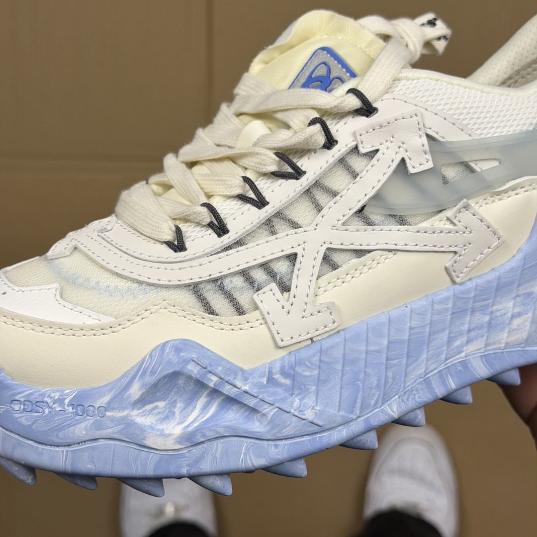 OW解构跑步鞋 OFF-WHITE ODSY -1000老爹风高端产物 原鞋购入 细节拉满 ①由全新磨具