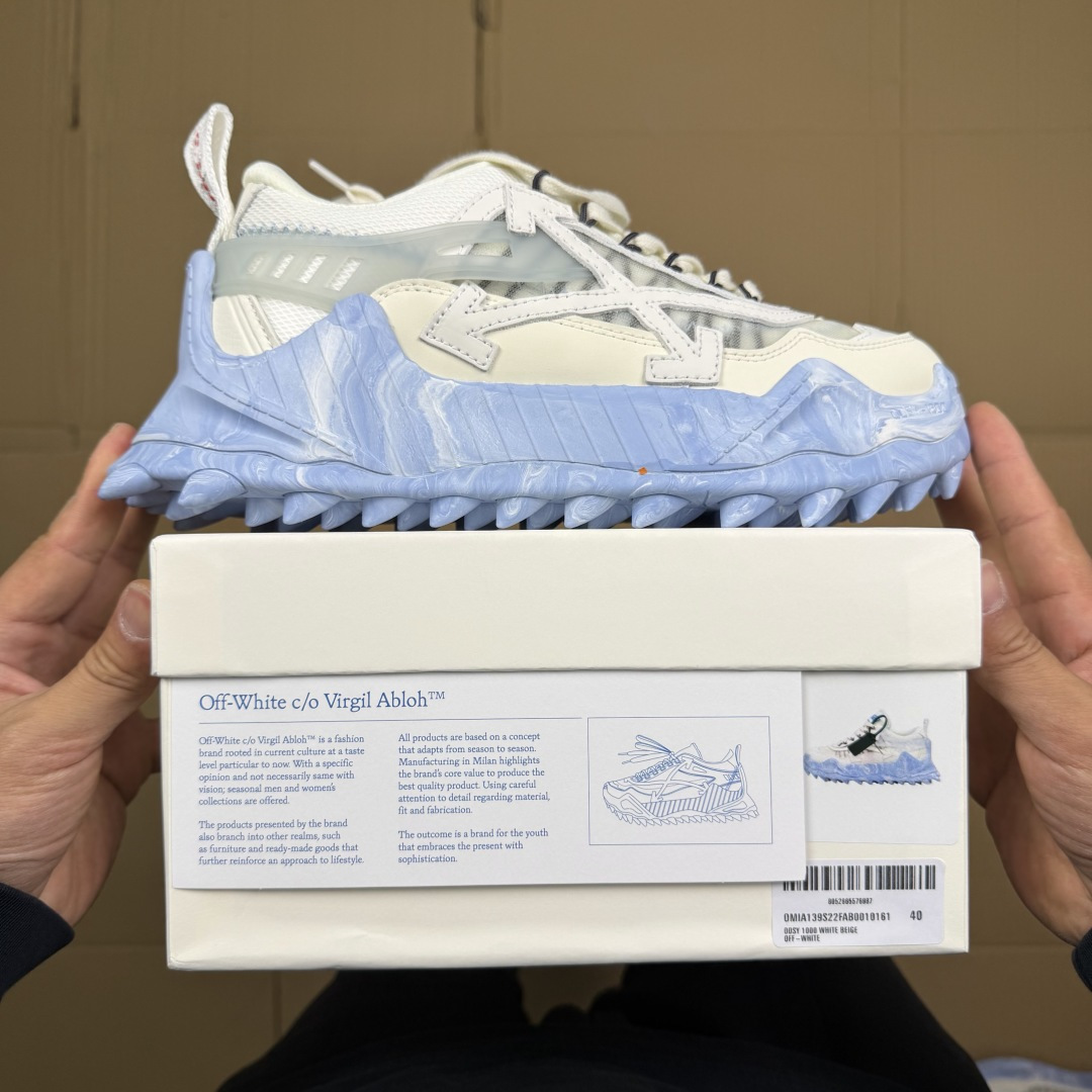 OW解构跑步鞋 OFF-WHITE ODSY -1000老爹风高端产物 原鞋购入 细节拉满 ①由全新磨具