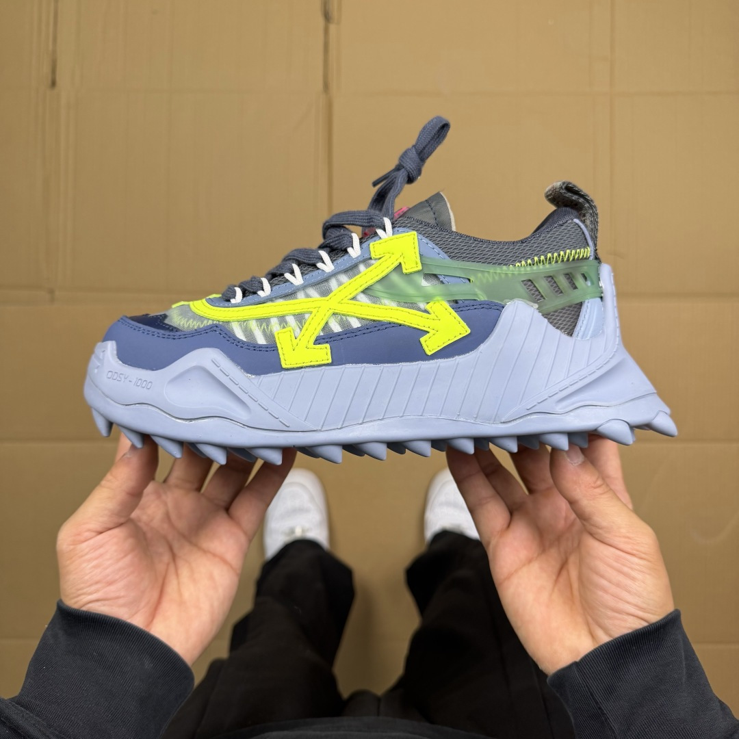 OW解构跑步鞋 OFF-WHITE ODSY -1000老爹风高端产物 原鞋购入 细节拉满 ①由全新磨具