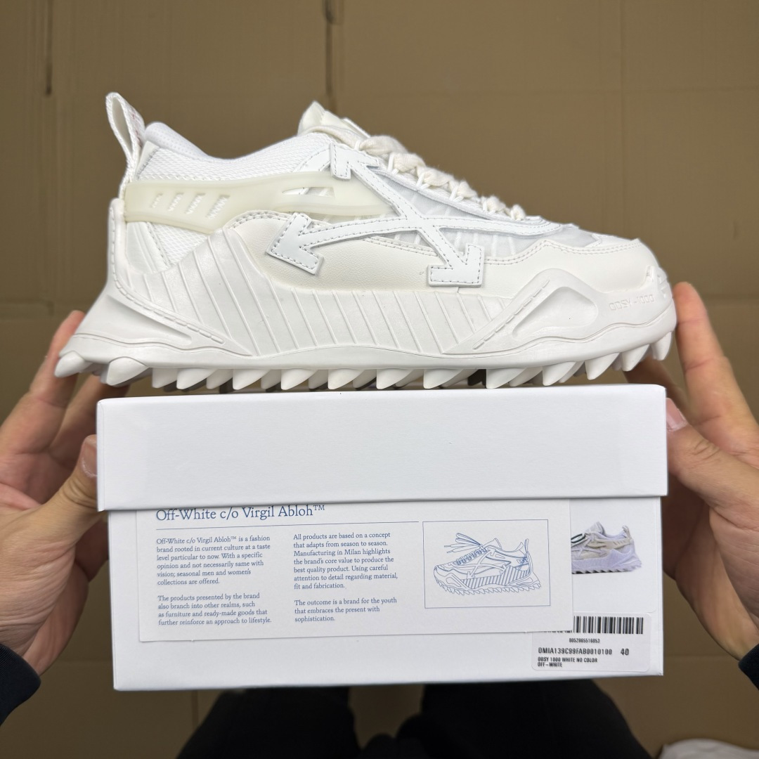 OW解构跑步鞋 OFF-WHITE ODSY -1000老爹风高端产物 原鞋购入 细节拉满 ①由全新磨具