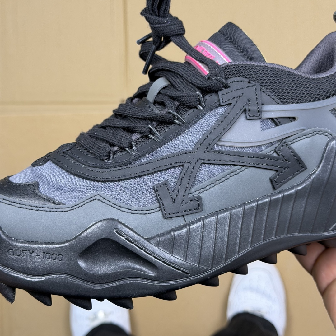 OW解构跑步鞋 OFF-WHITE ODSY -1000老爹风高端产物 原鞋购入 细节拉满 ①由全新磨具