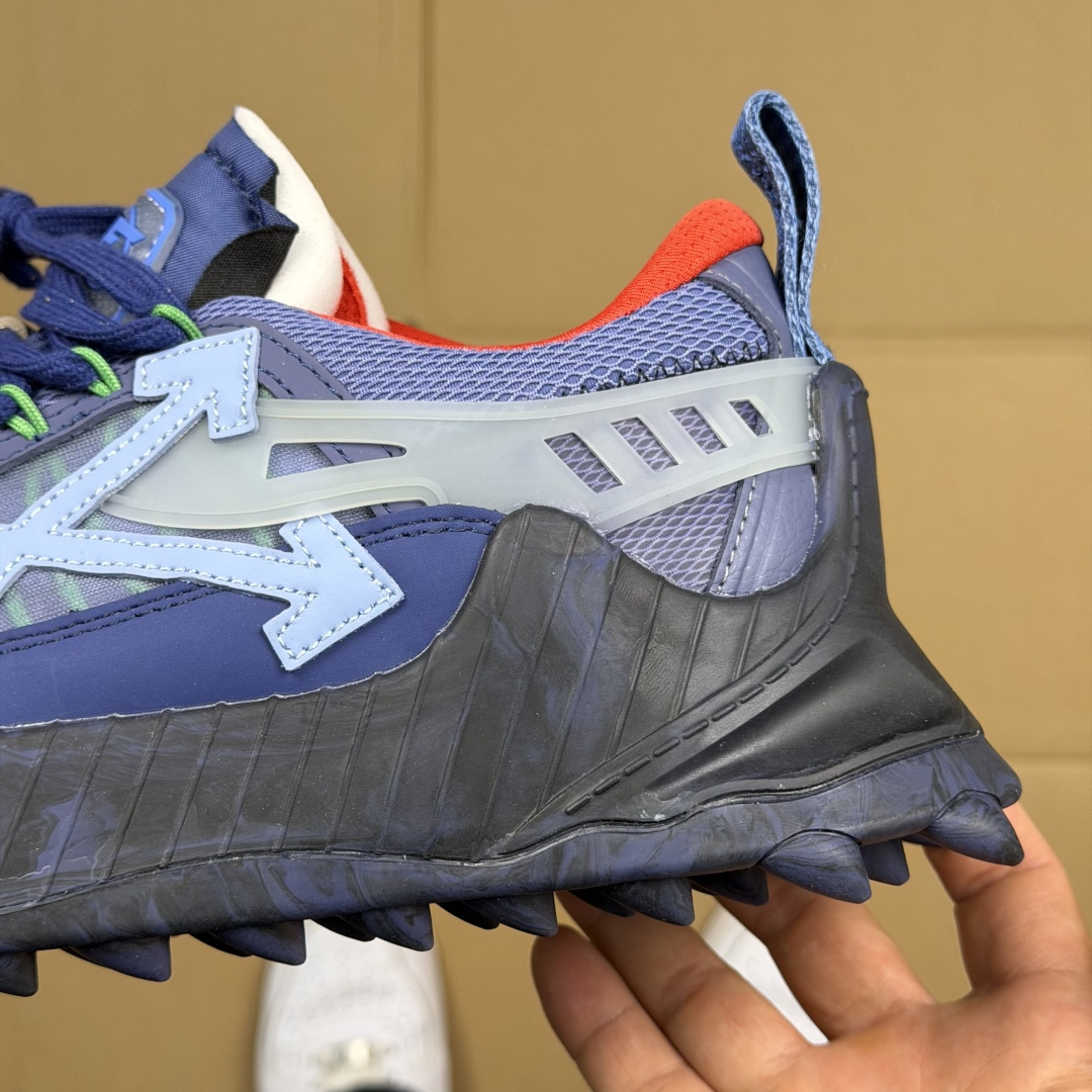 OW解构跑步鞋 OFF-WHITE ODSY -1000老爹风高端产物 原鞋购入 细节拉满 ①由全新磨具