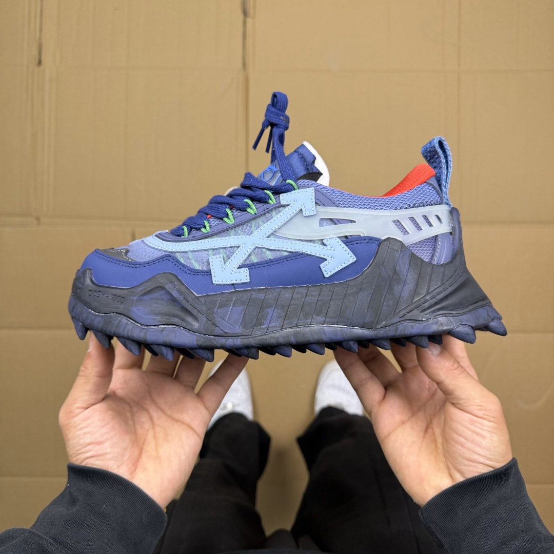 OW解构跑步鞋 OFF-WHITE ODSY -1000老爹风高端产物 原鞋购入 细节拉满 ①由全新磨具