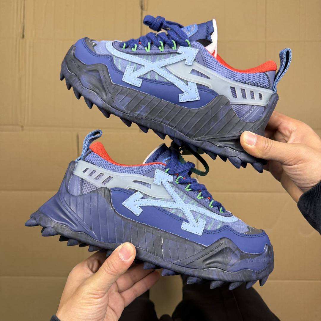 OW解构跑步鞋 OFF-WHITE ODSY -1000老爹风高端产物 原鞋购入 细节拉满 ①由全新磨具