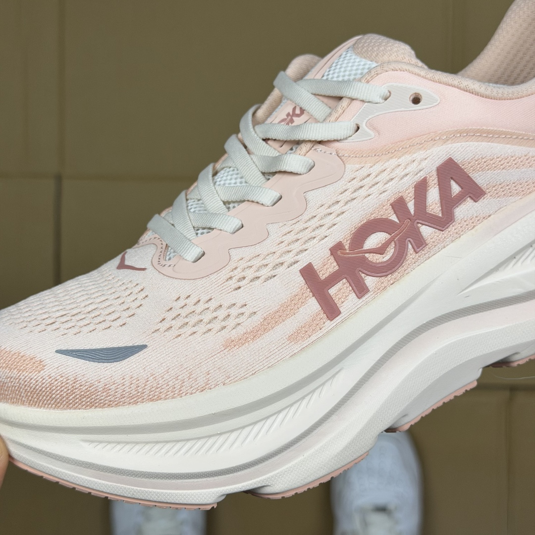 【WM】Hoka One One Bondi 9 跑步鞋纯原大厂出品！品质库存稳定放心推！第1色：粉色-