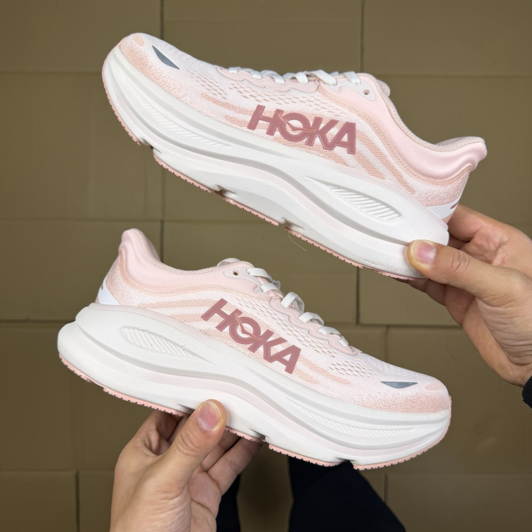 【WM】Hoka One One Bondi 9 跑步鞋纯原大厂出品！品质库存稳定放心推！第1色：粉色-