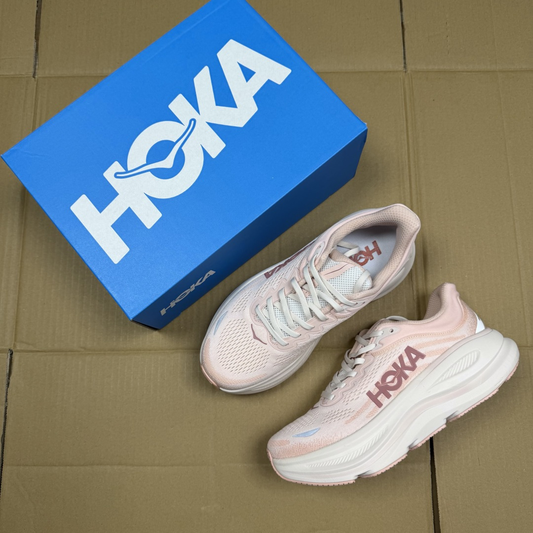 【WM】Hoka One One Bondi 9 跑步鞋纯原大厂出品！品质库存稳定放心推！第1色：粉色-