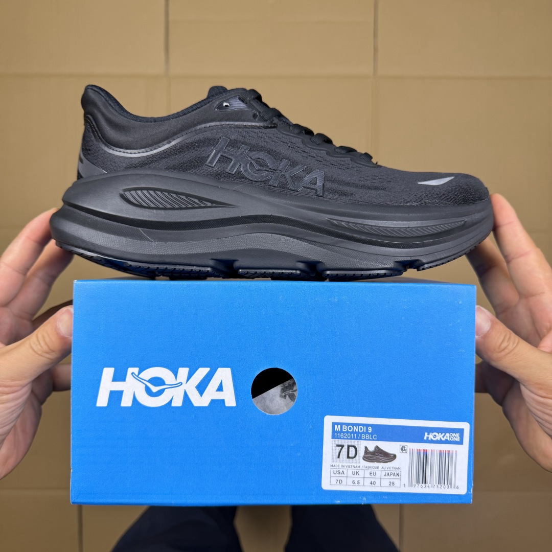 【WM】Hoka One One Bondi 9 跑步鞋纯原大厂出品！品质库存稳定放心推！第2色：1全黑
