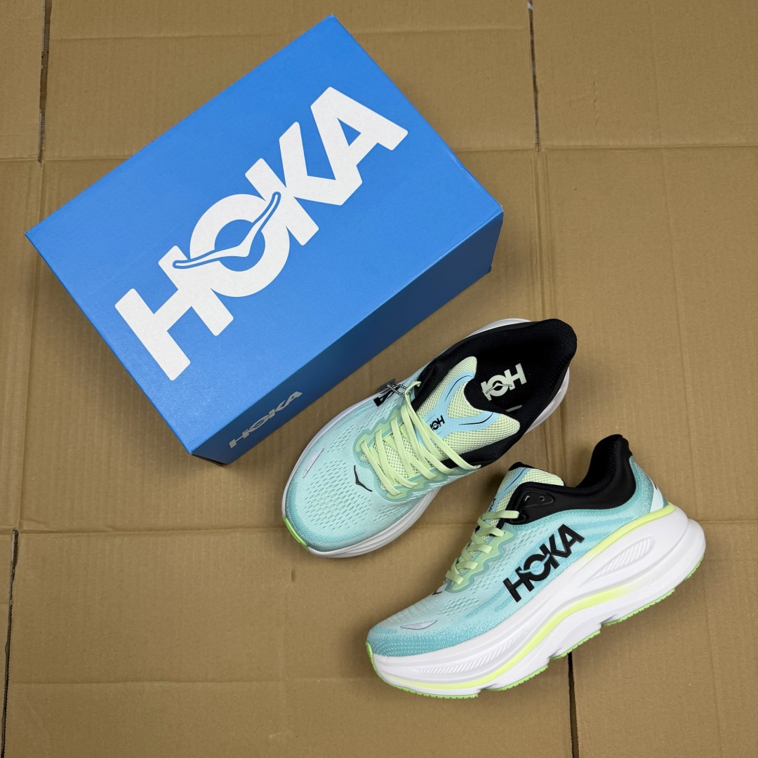【WM】Hoka One One Bondi 9 跑步鞋纯原大厂出品！品质库存稳定放心推！第3色：蓝白-