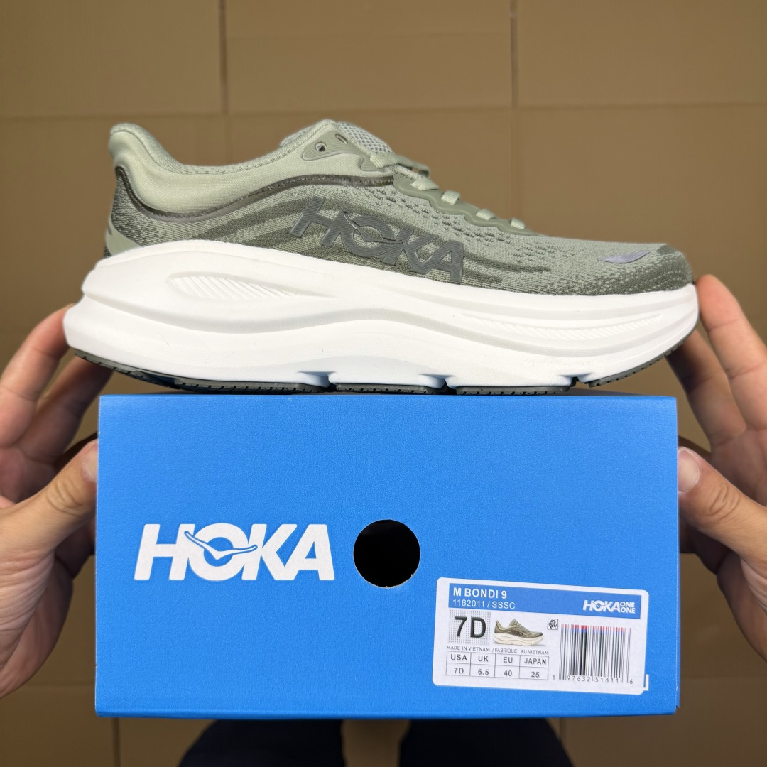 【WM】Hoka One One Bondi 9 跑步鞋纯原大厂出品！品质库存稳定放心推！第4色：绿色-