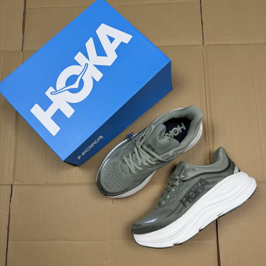 【WM】Hoka One One Bondi 9 跑步鞋纯原大厂出品！品质库存稳定放心推！第4色：绿色-