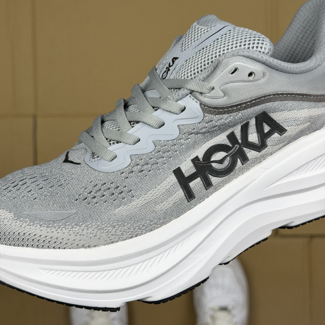 【WM】Hoka One One Bondi 9 跑步鞋纯原大厂出品！品质库存稳定放心推！第6色：灰色-