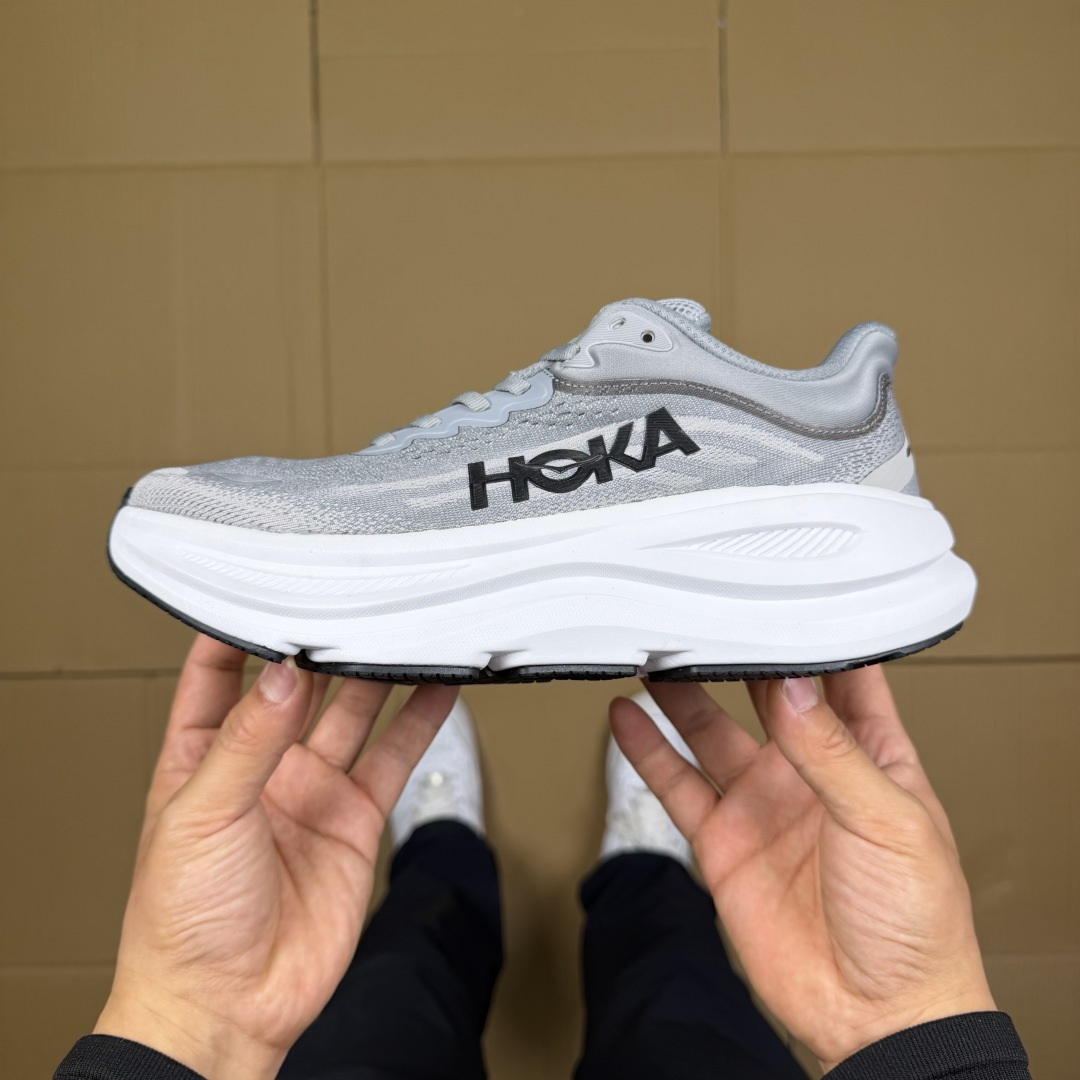 【WM】Hoka One One Bondi 9 跑步鞋纯原大厂出品！品质库存稳定放心推！第6色：灰色-