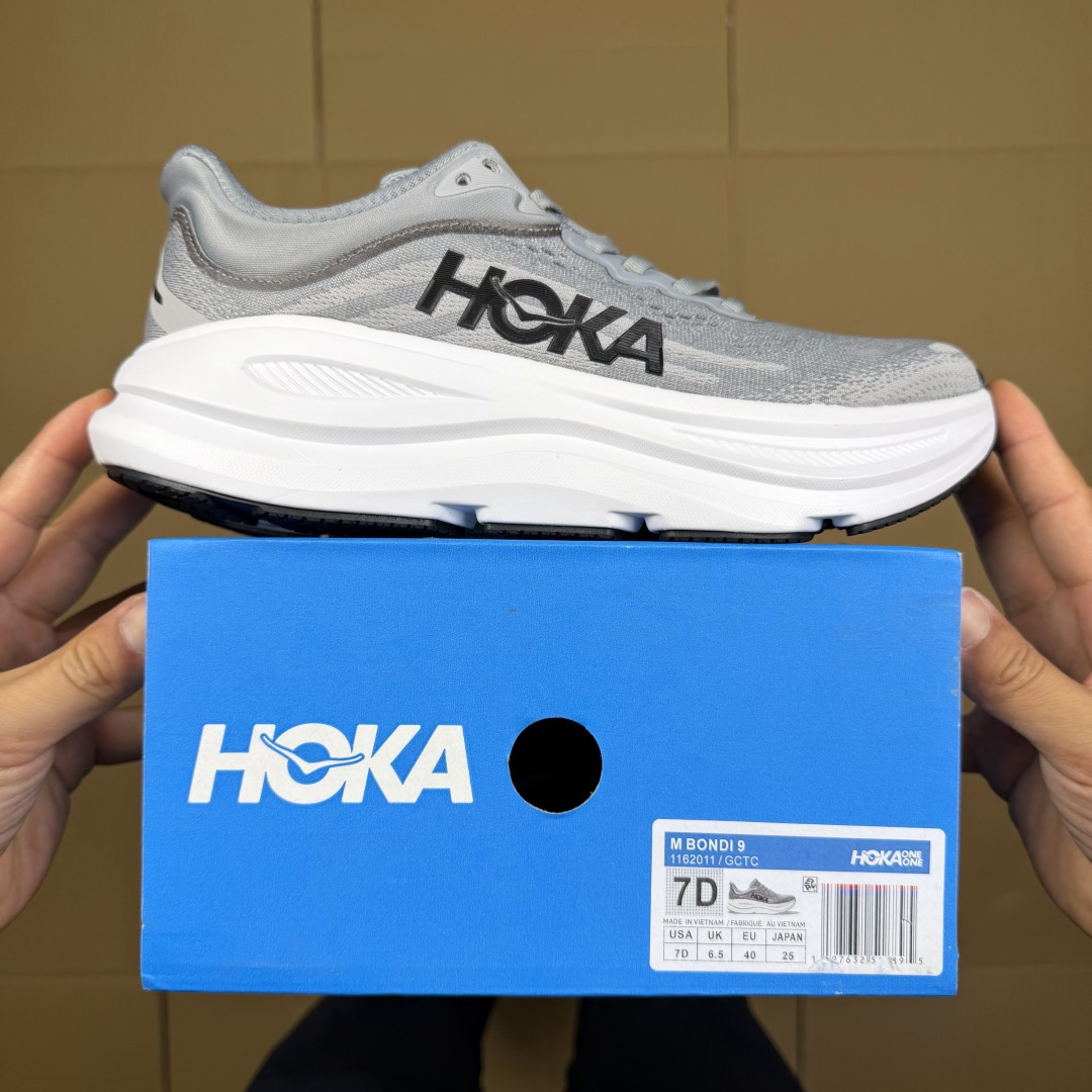 【WM】Hoka One One Bondi 9 跑步鞋纯原大厂出品！品质库存稳定放心推！第6色：灰色-