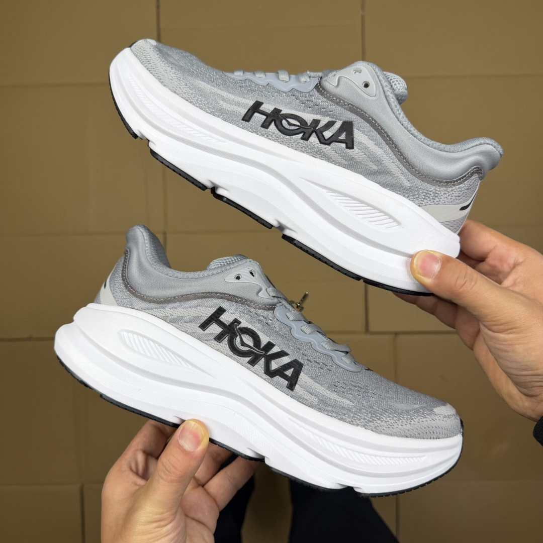 【WM】Hoka One One Bondi 9 跑步鞋纯原大厂出品！品质库存稳定放心推！第6色：灰色-
