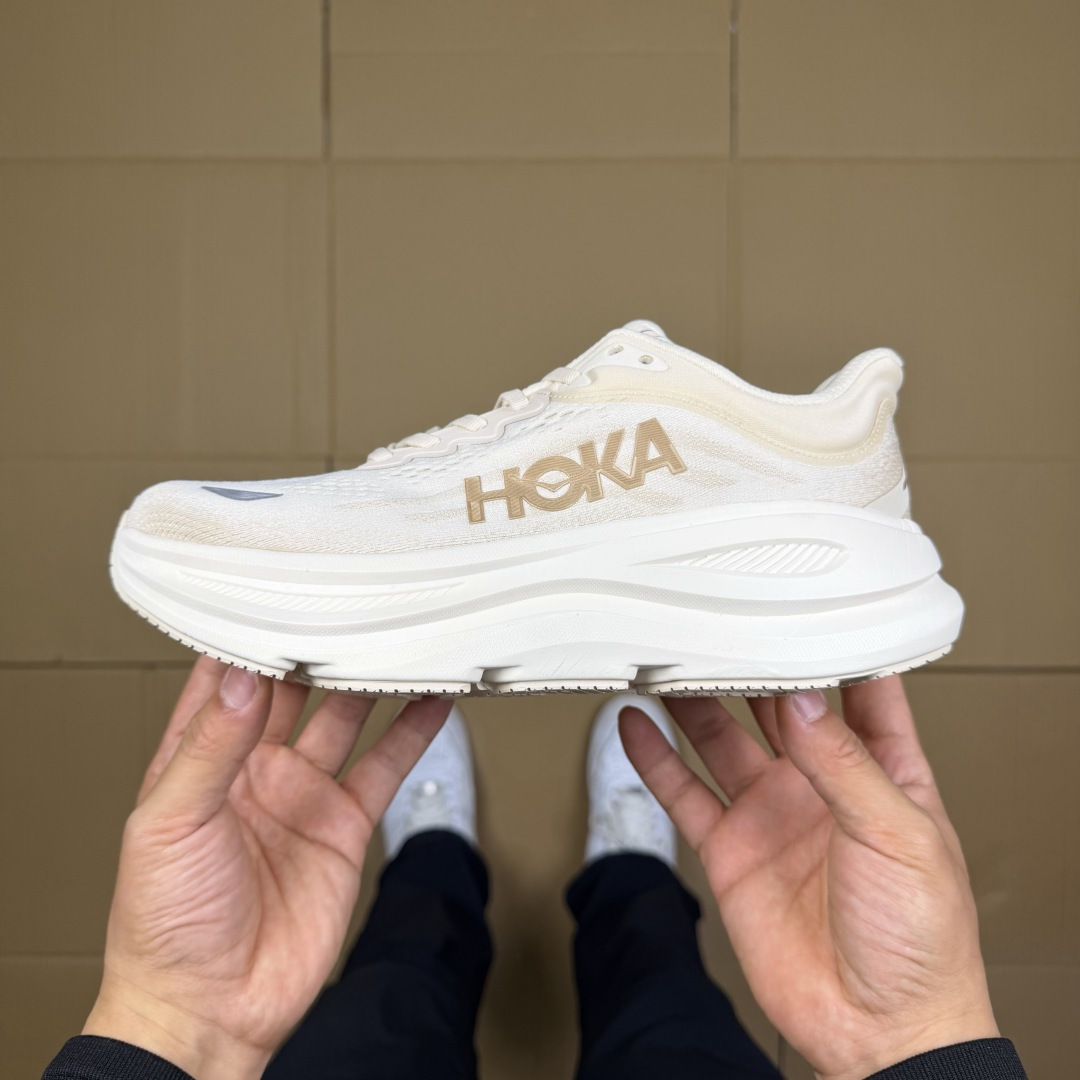 【WM】Hoka One One Bondi 9 跑步鞋纯原大厂出品！品质库存稳定放心推！第8色：米色-