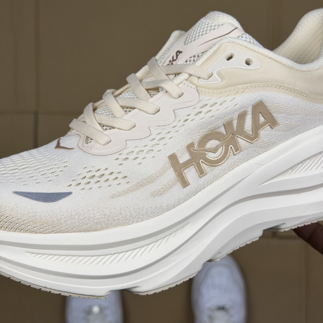 【WM】Hoka One One Bondi 9 跑步鞋纯原大厂出品！品质库存稳定放心推！第8色：米色-