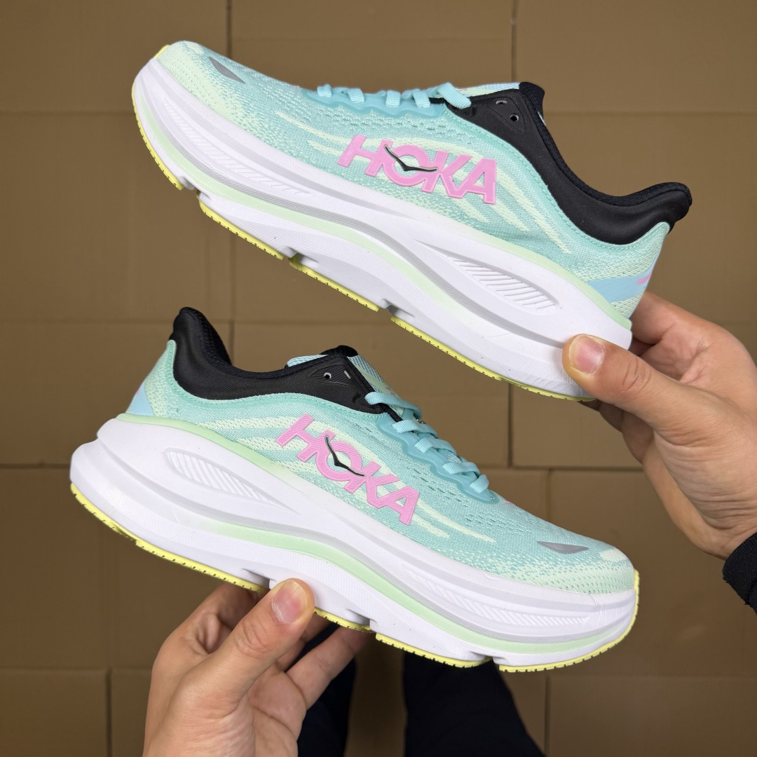【WM】Hoka One One Bondi 9 跑步鞋纯原大厂出品！品质库存稳定放心推！第10色：蓝薄