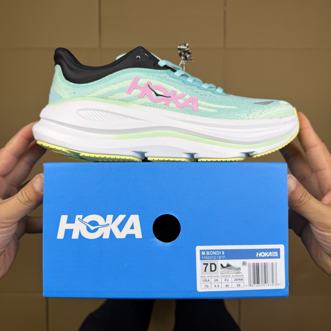 【WM】Hoka One One Bondi 9 跑步鞋纯原大厂出品！品质库存稳定放心推！第10色：蓝薄