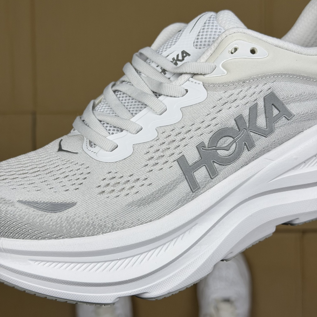 【WM】Hoka One One Bondi 9 跑步鞋纯原大厂出品！品质库存稳定放心推！第11色：白灰