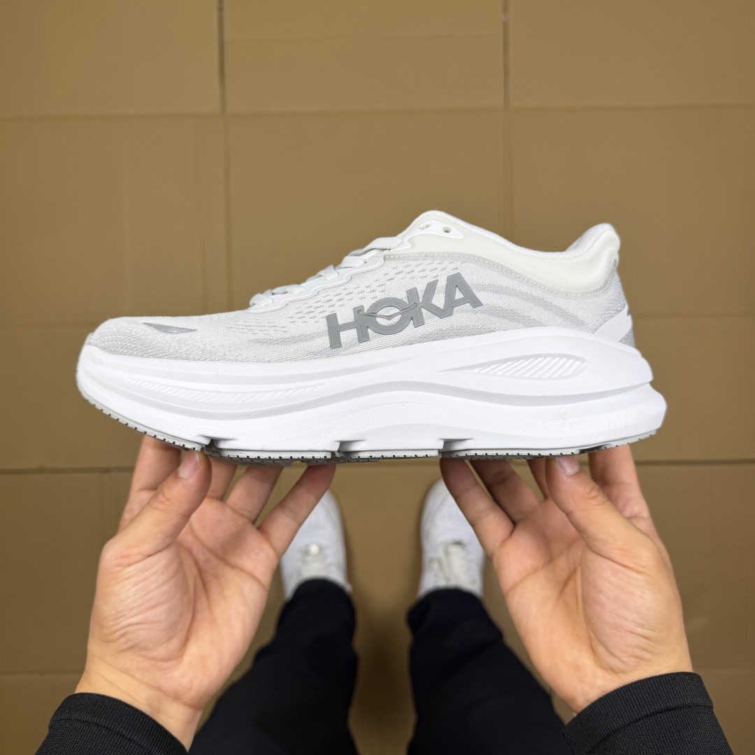 【WM】Hoka One One Bondi 9 跑步鞋纯原大厂出品！品质库存稳定放心推！第11色：白灰