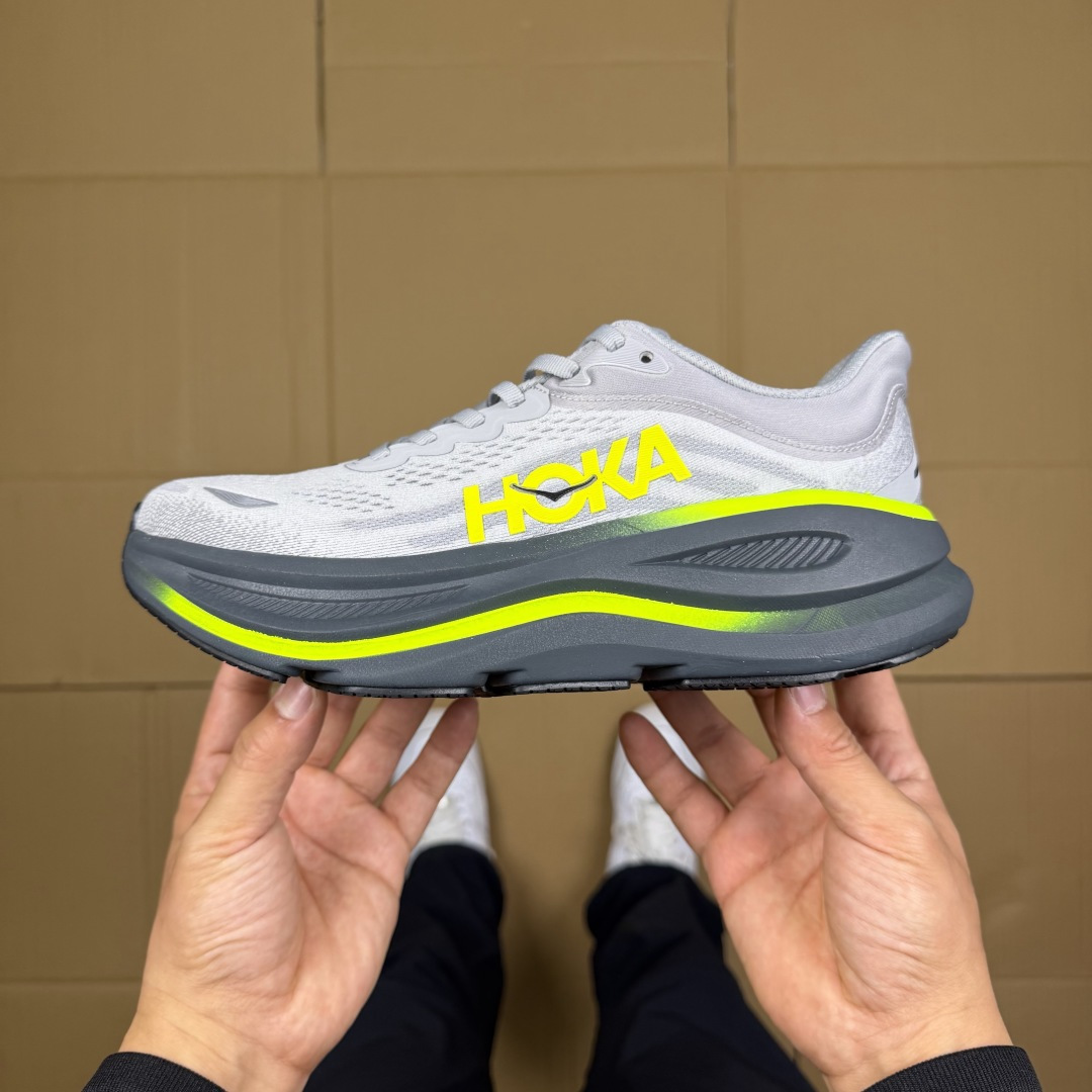 【WM】Hoka One One Bondi 9 跑步鞋纯原大厂出品！品质库存稳定放心推！第12色：灰绿