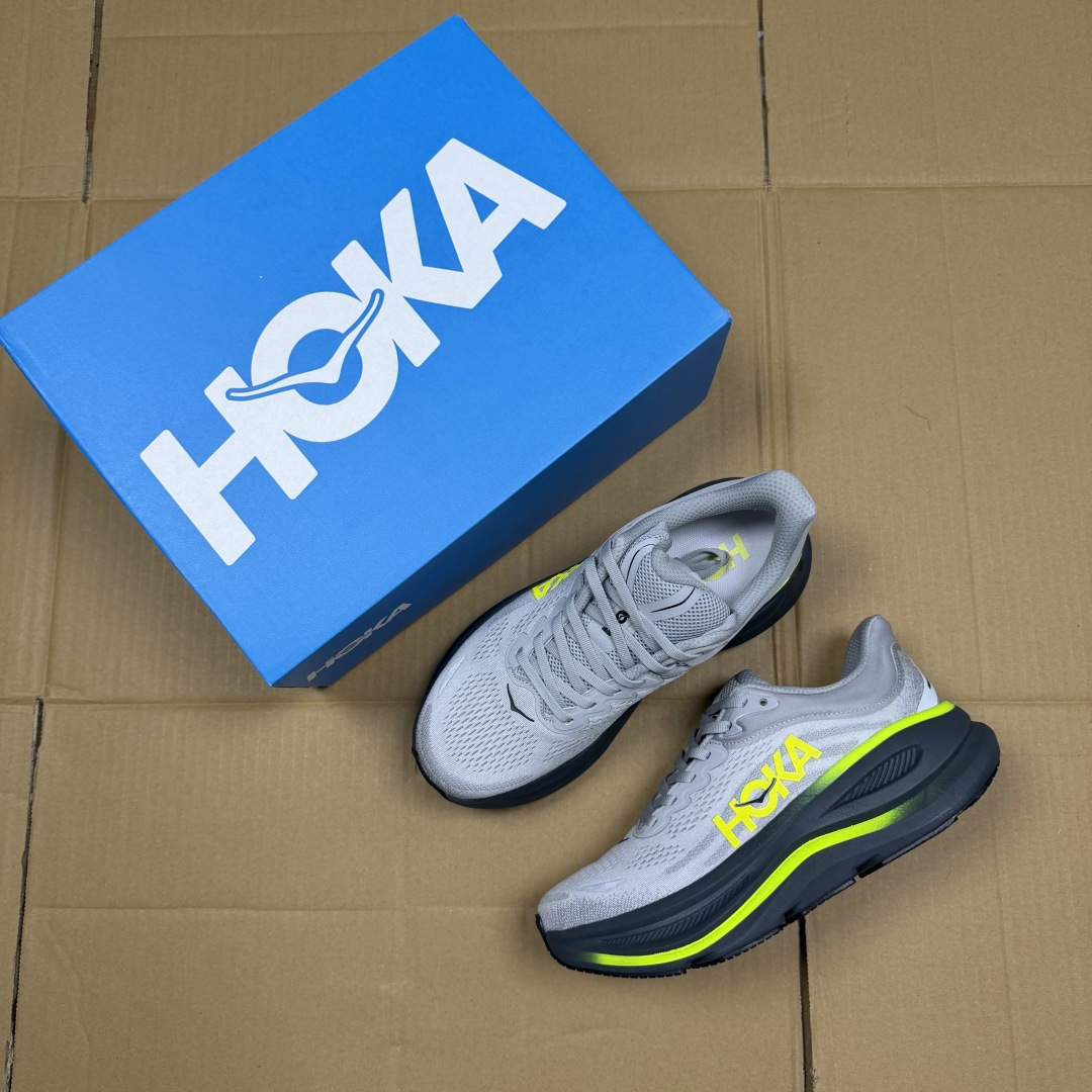 【WM】Hoka One One Bondi 9 跑步鞋纯原大厂出品！品质库存稳定放心推！第12色：灰绿