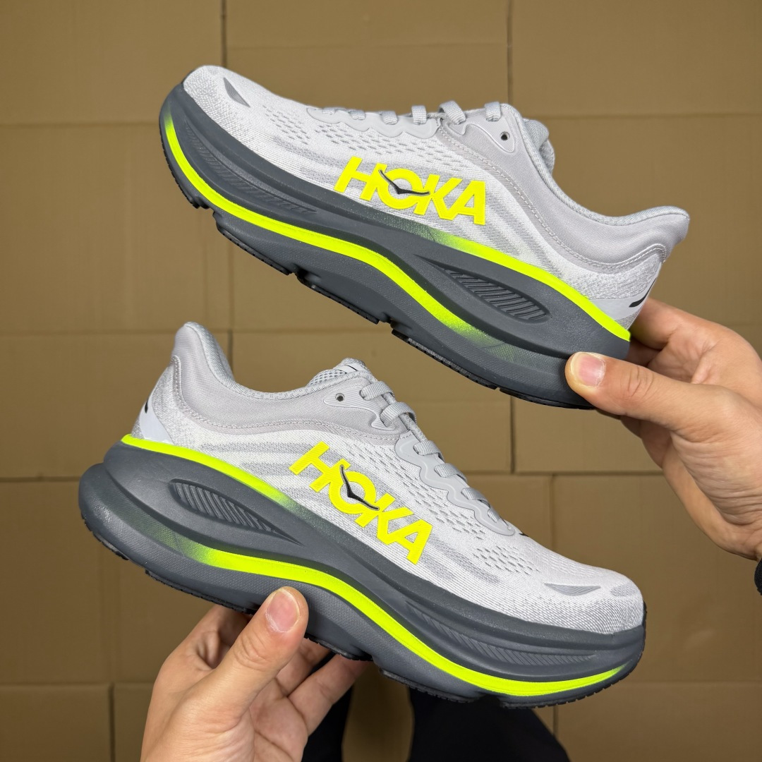 【WM】Hoka One One Bondi 9 跑步鞋纯原大厂出品！品质库存稳定放心推！第12色：灰绿