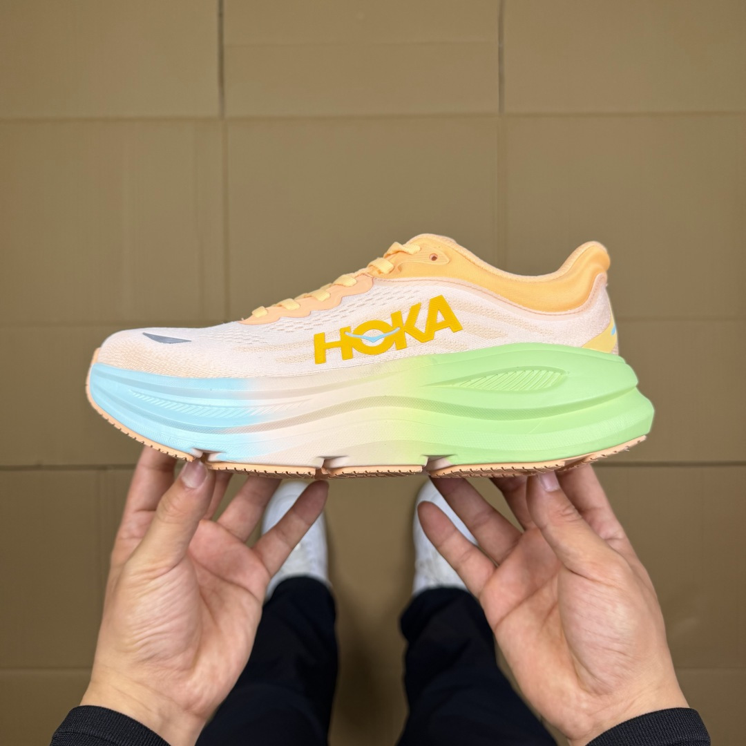 【WM】Hoka One One Bondi 9 跑步鞋纯原大厂出品！品质库存稳定放心推！第13色：粉橙