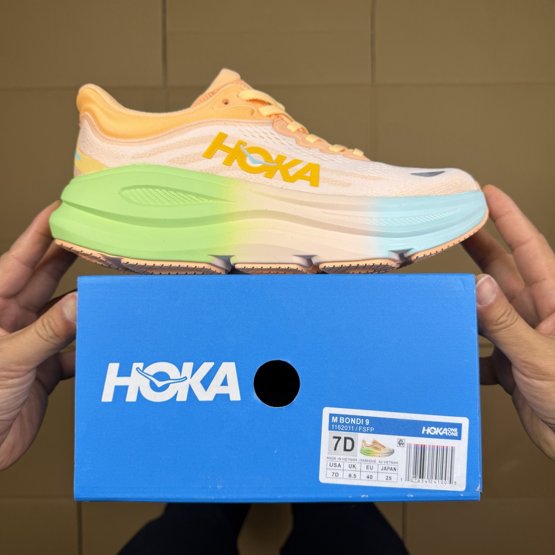 【WM】Hoka One One Bondi 9 跑步鞋纯原大厂出品！品质库存稳定放心推！第13色：粉橙