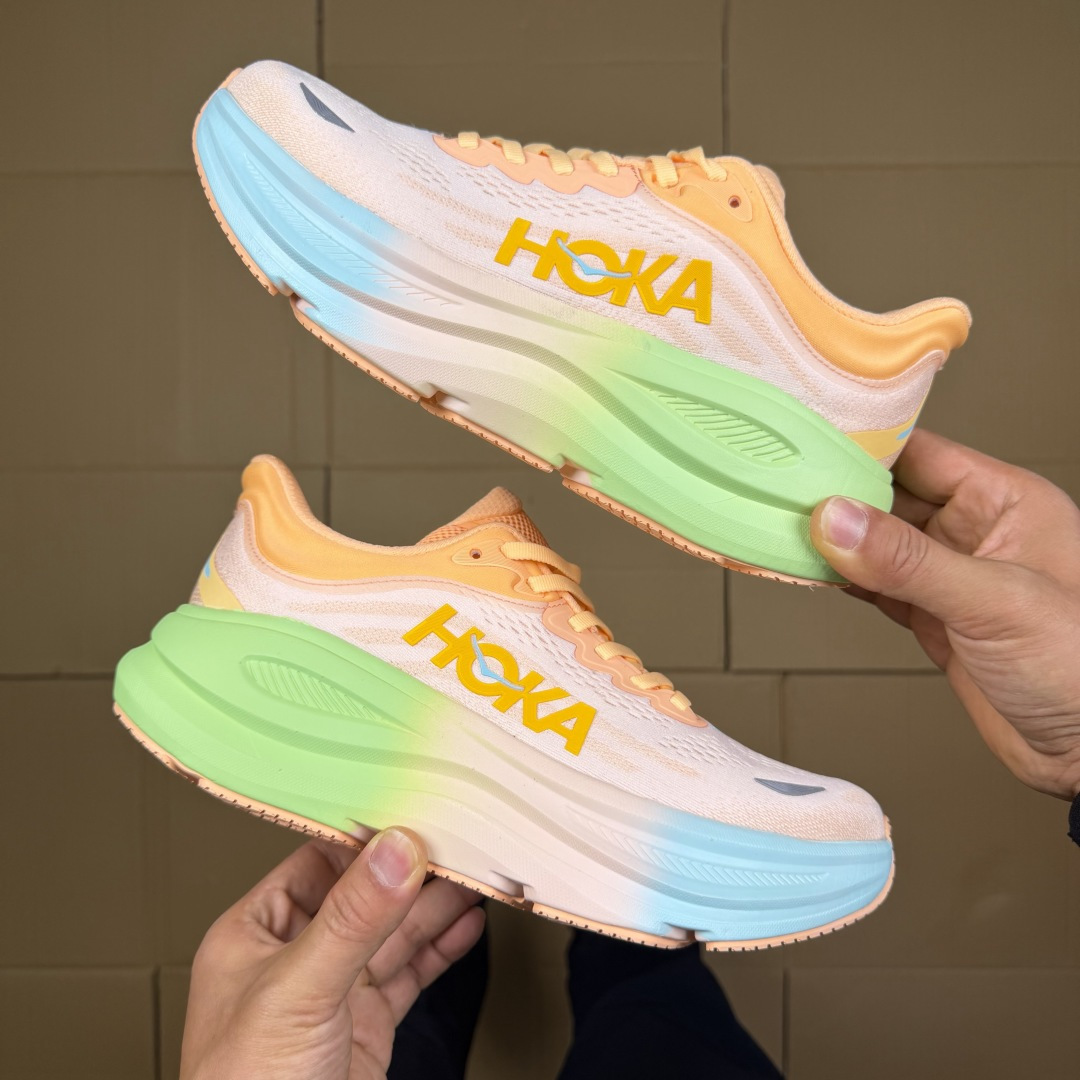 【WM】Hoka One One Bondi 9 跑步鞋纯原大厂出品！品质库存稳定放心推！第13色：粉橙