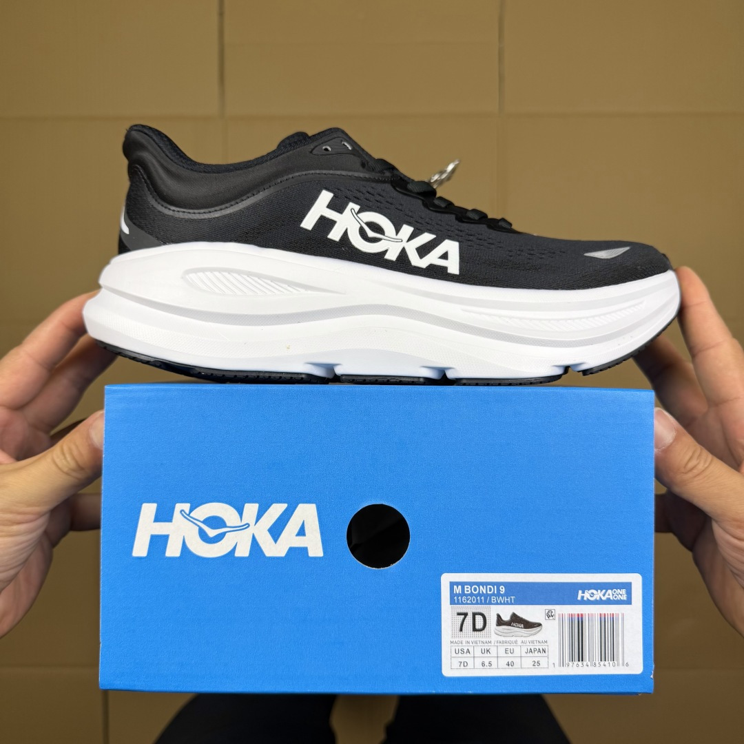 【WM】Hoka One One Bondi 9 跑步鞋纯原大厂出品！品质库存稳定放心推！第14色：黑白