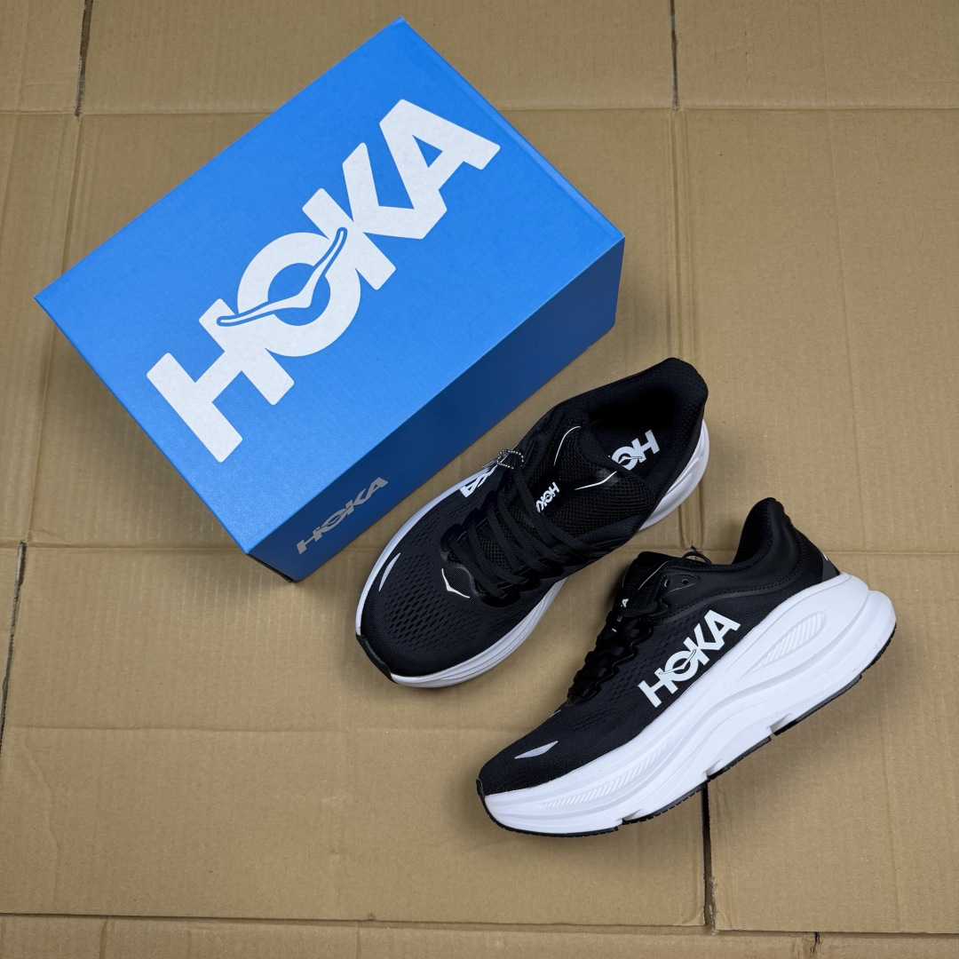 【WM】Hoka One One Bondi 9 跑步鞋纯原大厂出品！品质库存稳定放心推！第14色：黑白