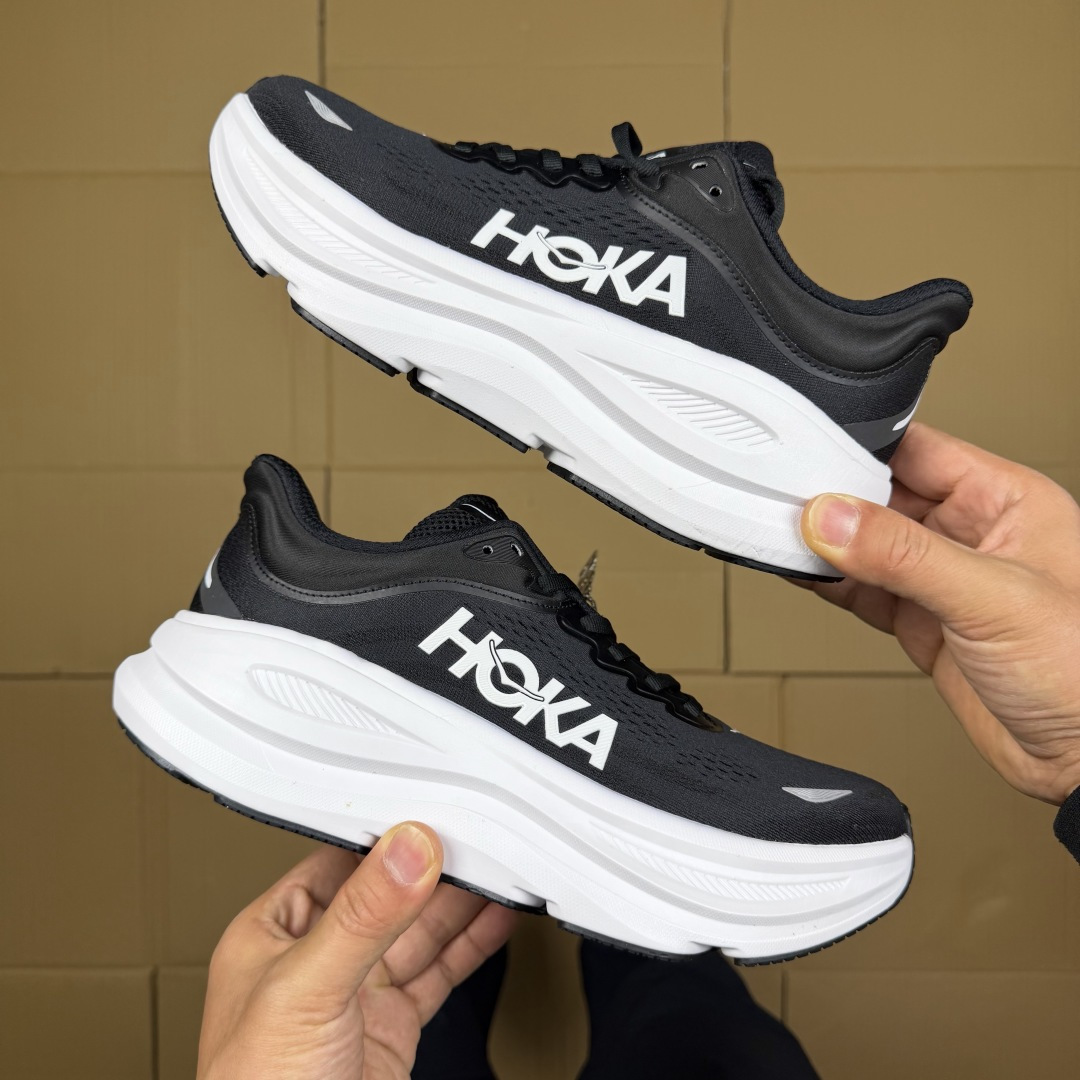 【WM】Hoka One One Bondi 9 跑步鞋纯原大厂出品！品质库存稳定放心推！第14色：黑白