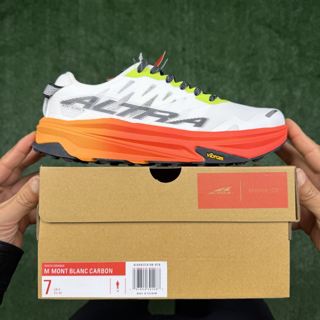 奥创 勃朗峰碳板竞速越野跑鞋！共6色Altra MONT BLANC SPEED 第4色:白橘美国专业跑