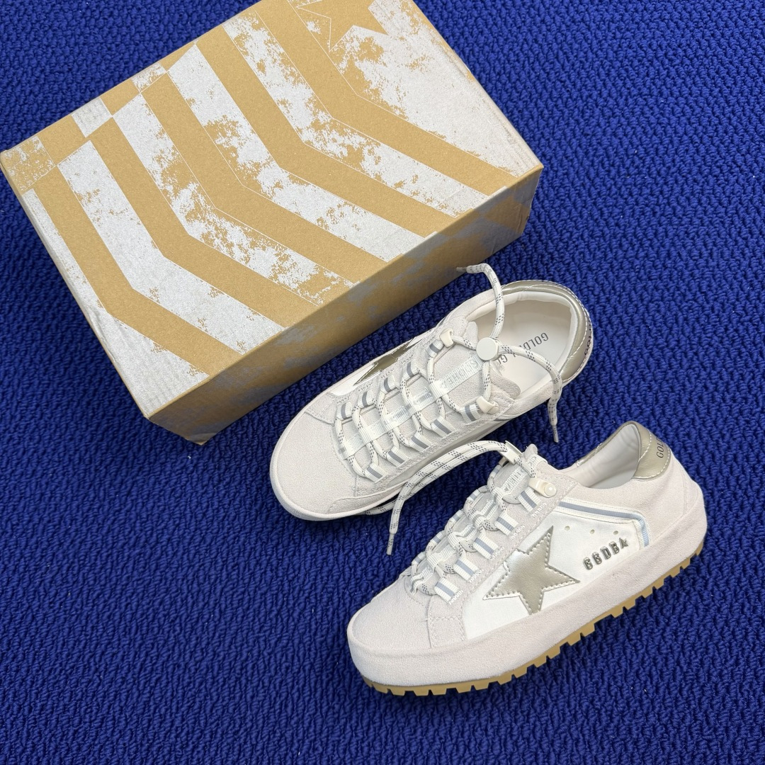 Golden Goose Super-Star 厚底做旧星星板鞋Size：35 36 37 38 39 