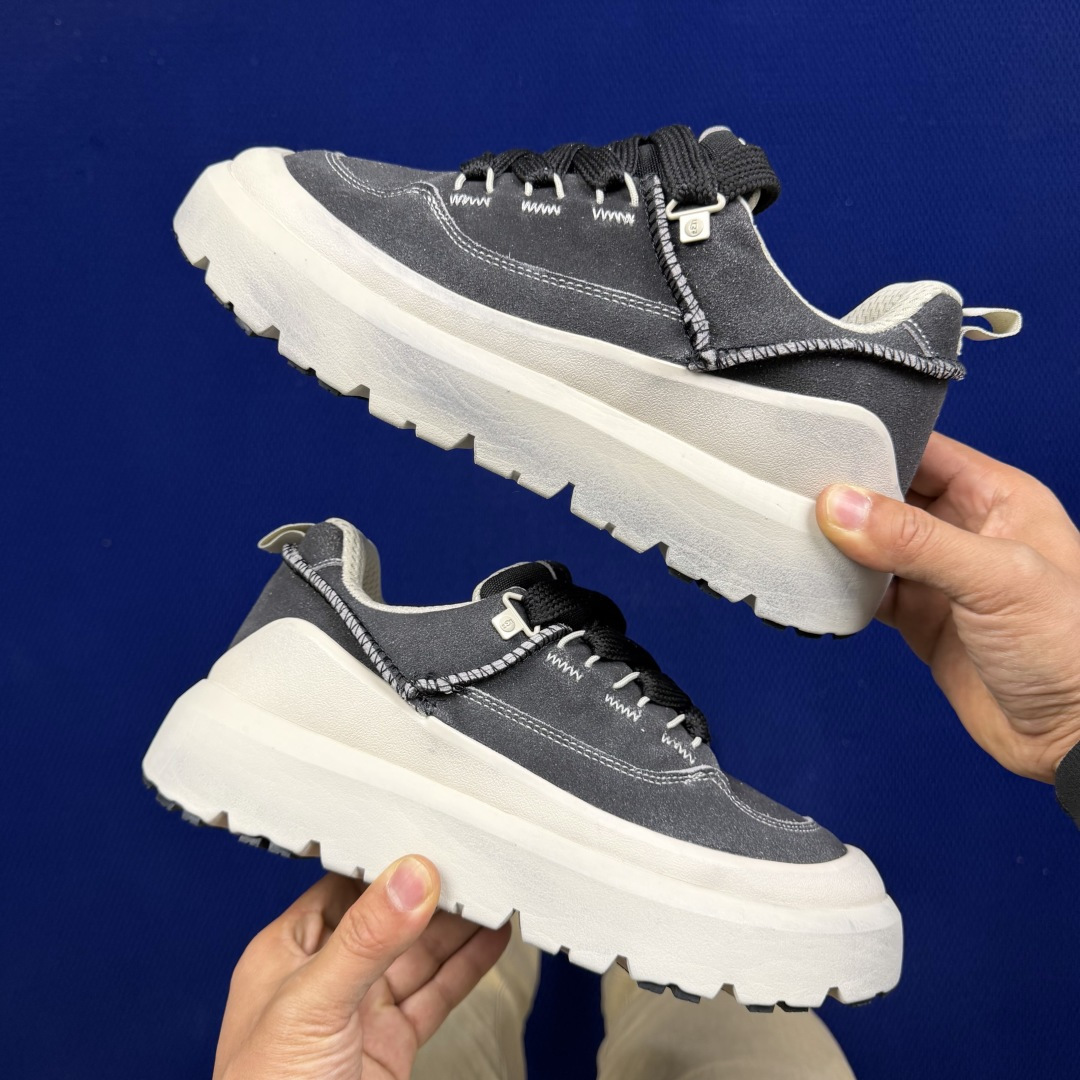 UGG Heritage 厚底休闲鞋7色！第1色:做旧黑灰-8正常尺码：36 36.5 37 38 38
