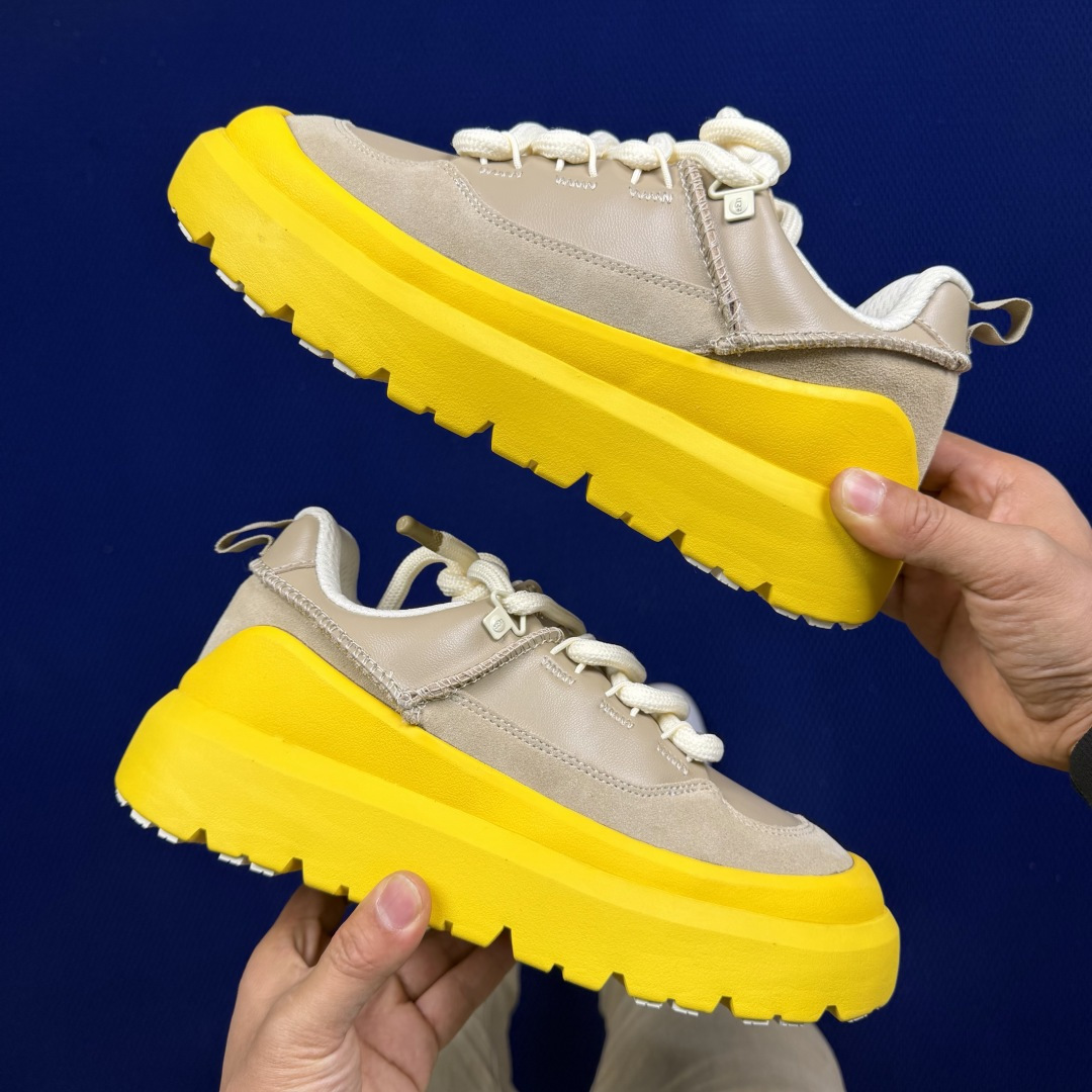 UGG Heritage 厚底休闲鞋7色！第3色:棕黄色-1正常尺码：36 36.5 37 38 38.