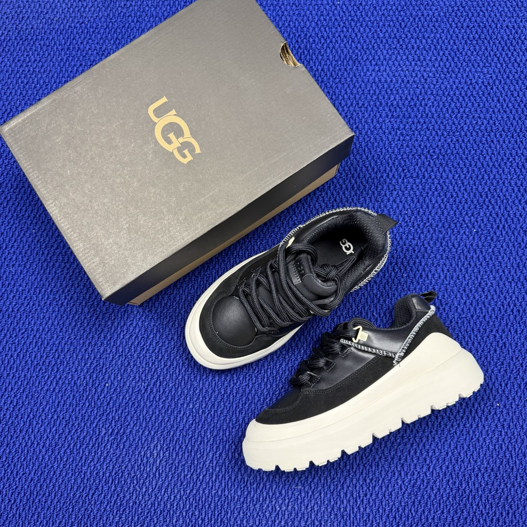 UGG Heritage 厚底休闲鞋7色！第4色:米白黑-5正常尺码：36 36.5 37 38 38.