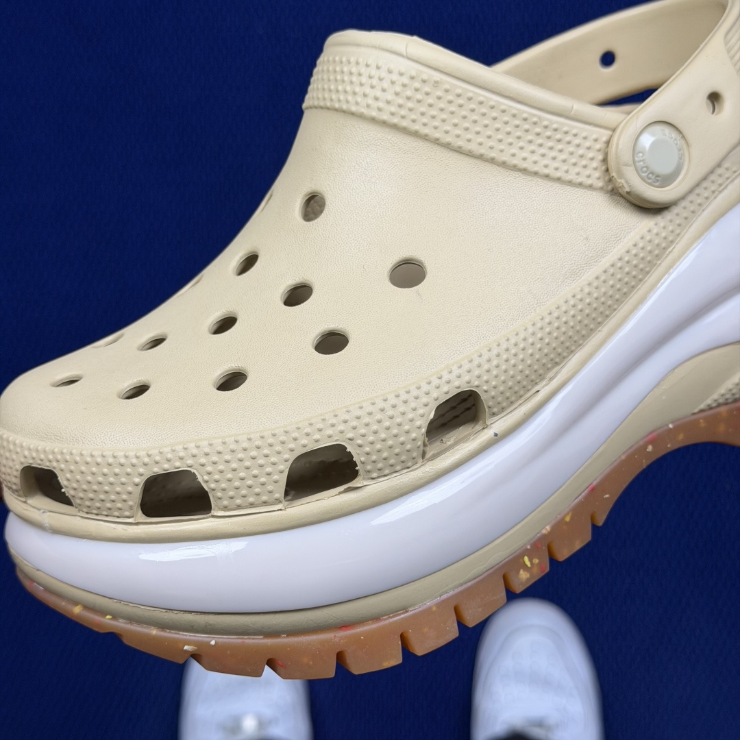 Crocs卡骆驰 洞洞鞋 光轮4色原厂数据复模，双层注塑光轮-茶色 尺码：M3-M7/ 34-40M3=