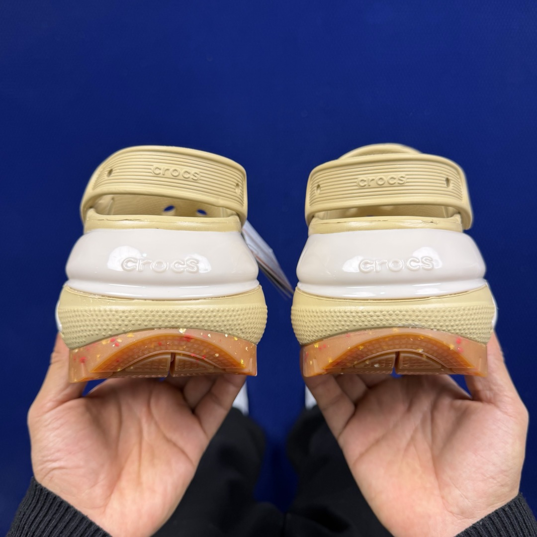 Crocs卡骆驰 洞洞鞋 光轮4色原厂数据复模，双层注塑光轮-茶色 尺码：M3-M7/ 34-40M3=