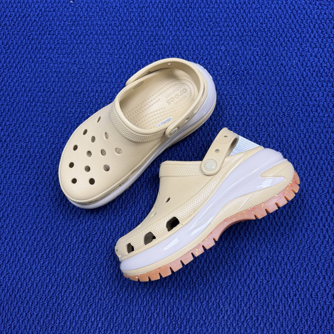 Crocs卡骆驰 洞洞鞋 光轮4色原厂数据复模，双层注塑光轮-茶色 尺码：M3-M7/ 34-40M3=
