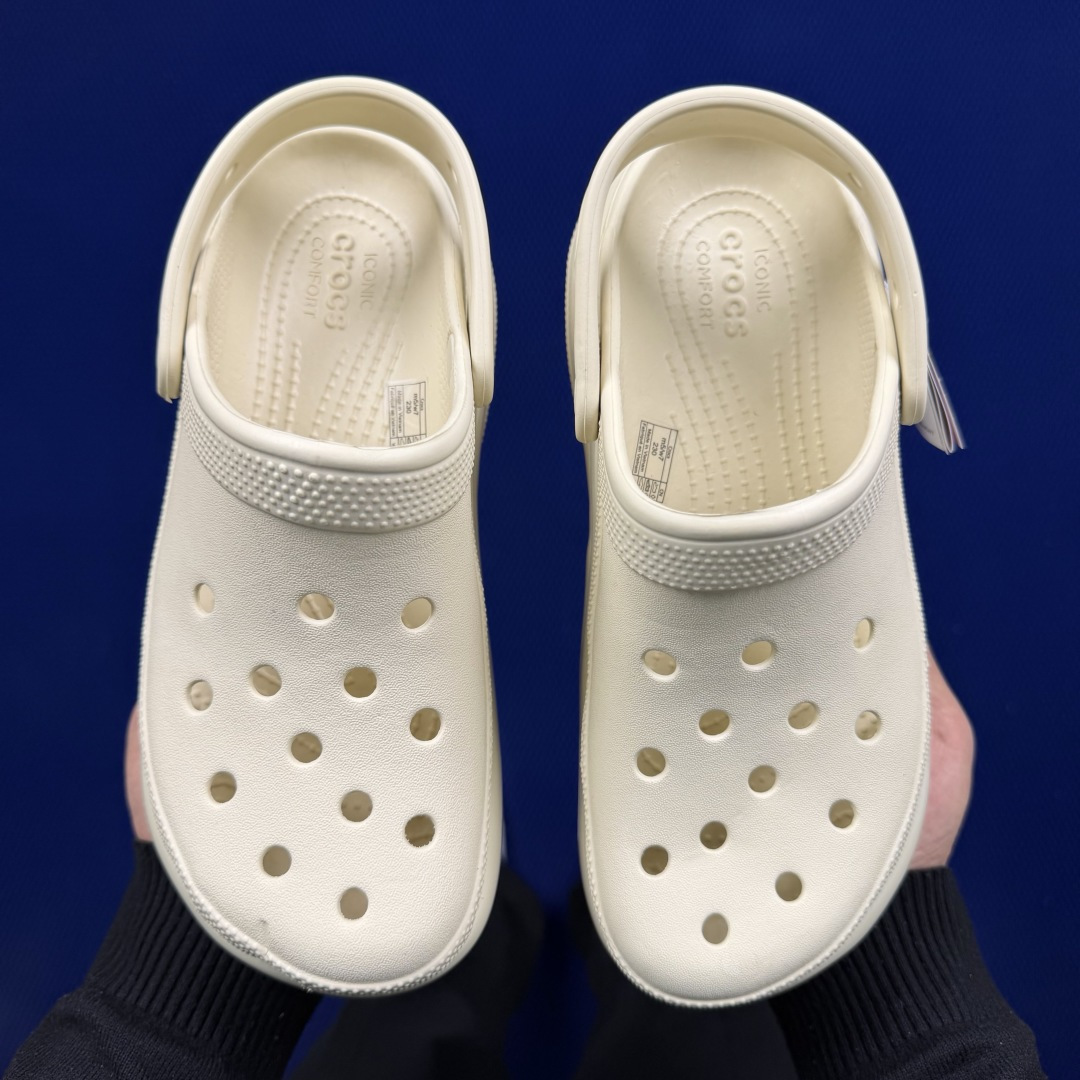 Crocs卡骆驰 洞洞鞋 光轮4色原厂数据复模，双层注塑光轮-骨白 尺码：M3-M7/ 34-40M3=