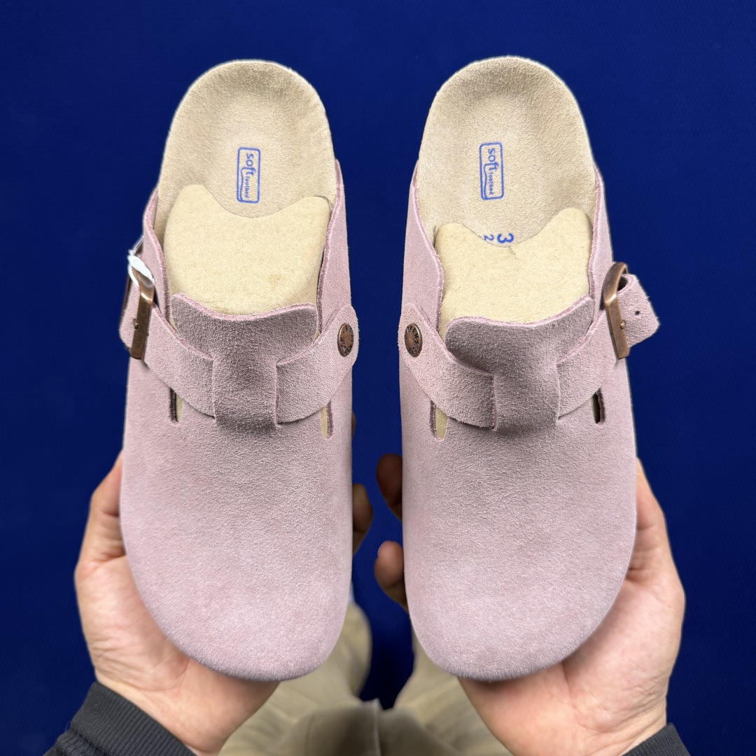 勃肯birkenstock 单排扣半拖鞋7色强势重新回溯，颜色色卡精选主力输出！【优质牛皮翻毛皮】【木糠
