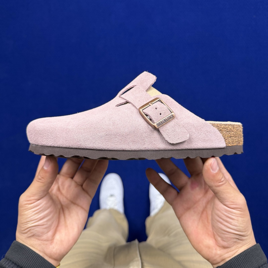 勃肯birkenstock 单排扣半拖鞋7色强势重新回溯，颜色色卡精选主力输出！【优质牛皮翻毛皮】【木糠