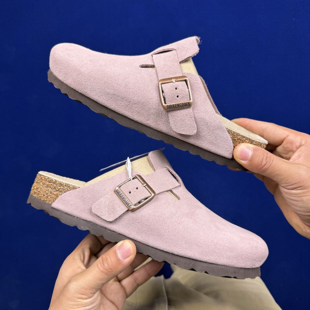 勃肯birkenstock 单排扣半拖鞋7色强势重新回溯，颜色色卡精选主力输出！【优质牛皮翻毛皮】【木糠