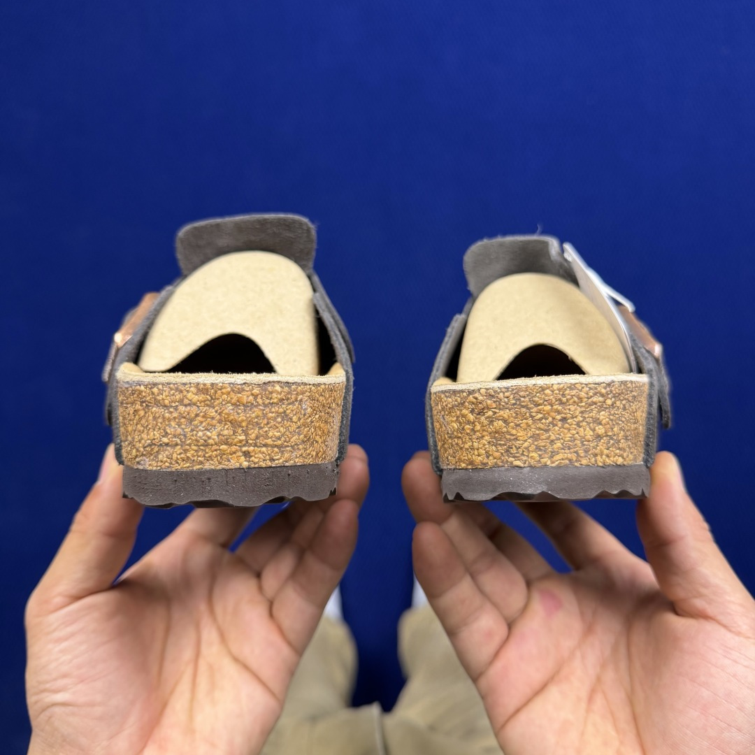勃肯birkenstock 单排扣半拖鞋7色强势重新回溯，颜色色卡精选主力输出！【优质牛皮翻毛皮】【木糠